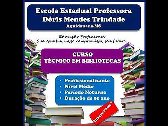 Dóris abre vagas para curso técnico em Bibliotecas