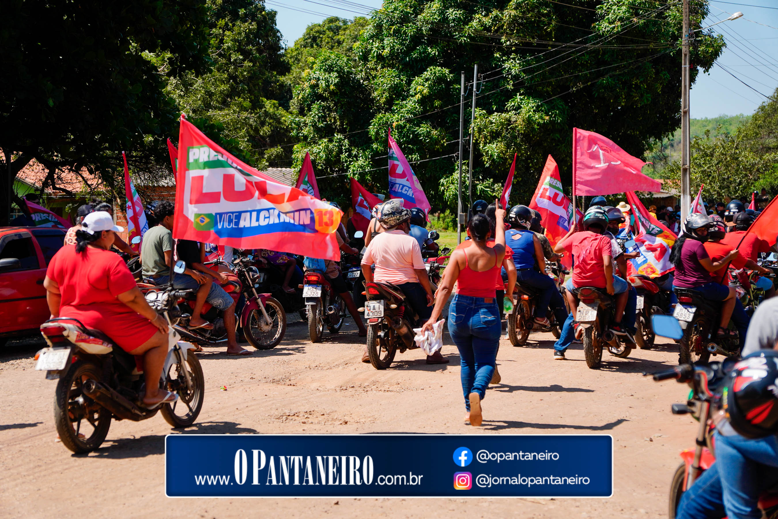 Carreata do Lula em Nioaque - Brejão e cidade O Pantaneiro