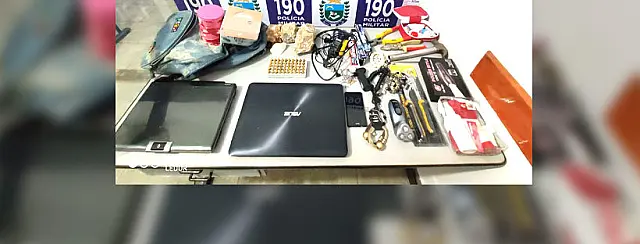 Ladrões ‘fazem o limpa’ na casa do prefeito de Bodoquena e um suspeito é preso pela PM