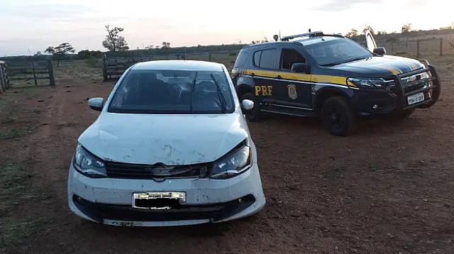 Em Miranda, PRF recupera automóvel roubado em Campo Grande