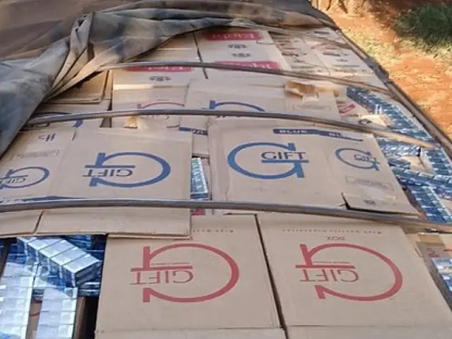 PRF apreende 550 mil maços de cigarros contrabandeados em Sidrolândia