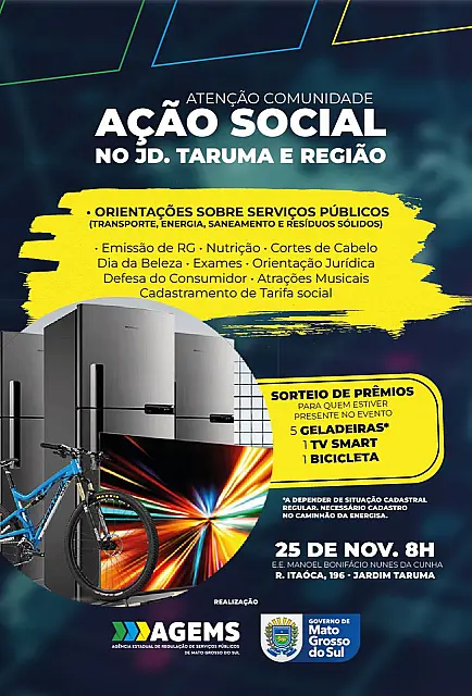 Agems leva ação social com dezenas de serviços, orientações e prêmios para o Jardim Tarumã
