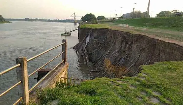 Barragem no Rio Paraguai rompe parcialmente e deixa Porto Murtinho em alerta