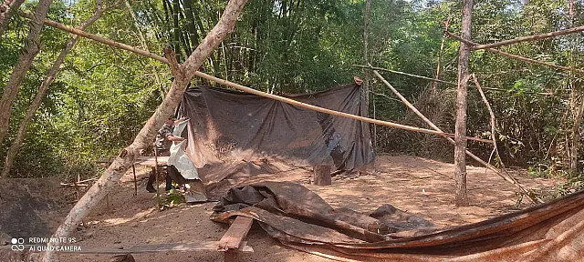 Acampamento de pesca irregular é desmontado próximo ao Rio Vacadiga