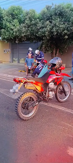 Idoso fica ferido após queda de motocicleta na Nova Aquidauana