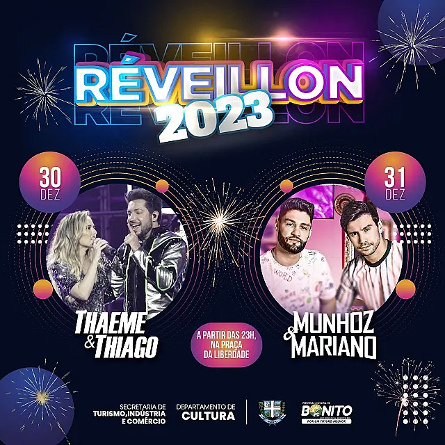 Veja programação de Réveillon Bonito 2023