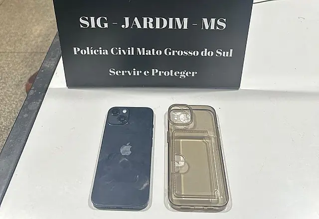Celular furtado é encontrado com casal em Jardim