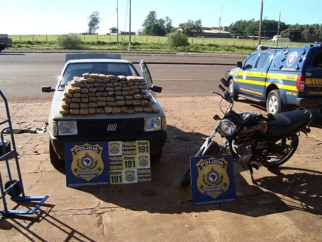 PRF apreende mais de 79 quilos de maconha na BR-463
