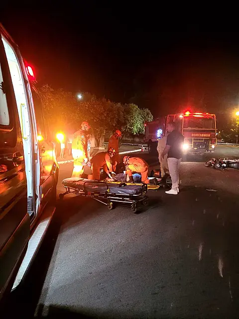 Motociclista fica ferido após queda no centro de Anastácio