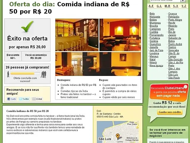 Site de compras coletivas mostra descontos fictícios