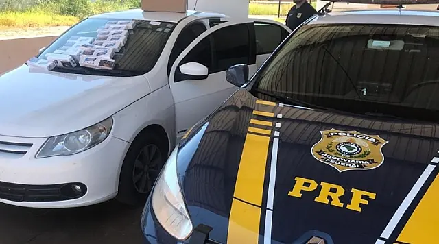 PRF apreende 10 mil maços de cigarros em Gol abandonado com placas de Aquidauana