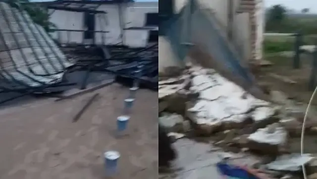 Família tem casa destruída por temporal no Pantanal de Rio Negro