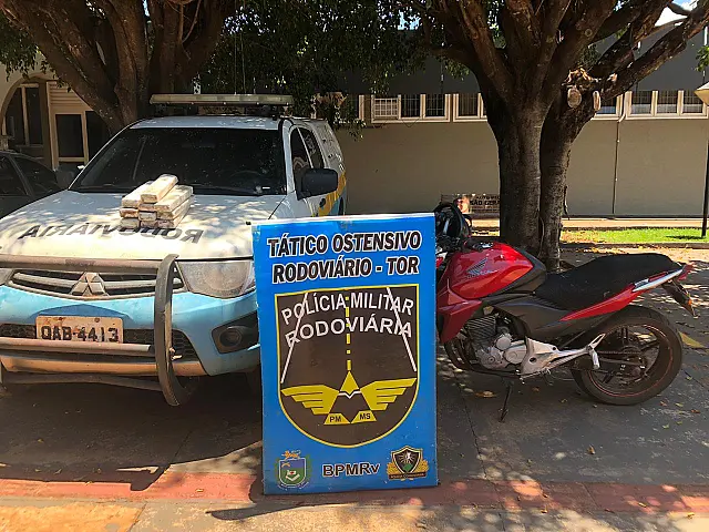Durante "Operação Hórus", PM prende traficante em moto na MS-162