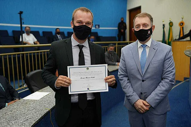 Em Terenos, Henrique Budke e 11 vereadores eleitos recebem diploma do TRE-MS
