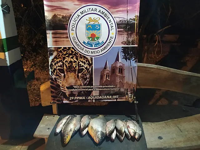 Homem é preso e multado em Anastácio após pesca irregular no rio Miranda