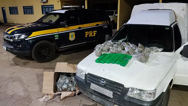 Motorista de Fiorino é preso com 36 quilos de maconha na BR-267