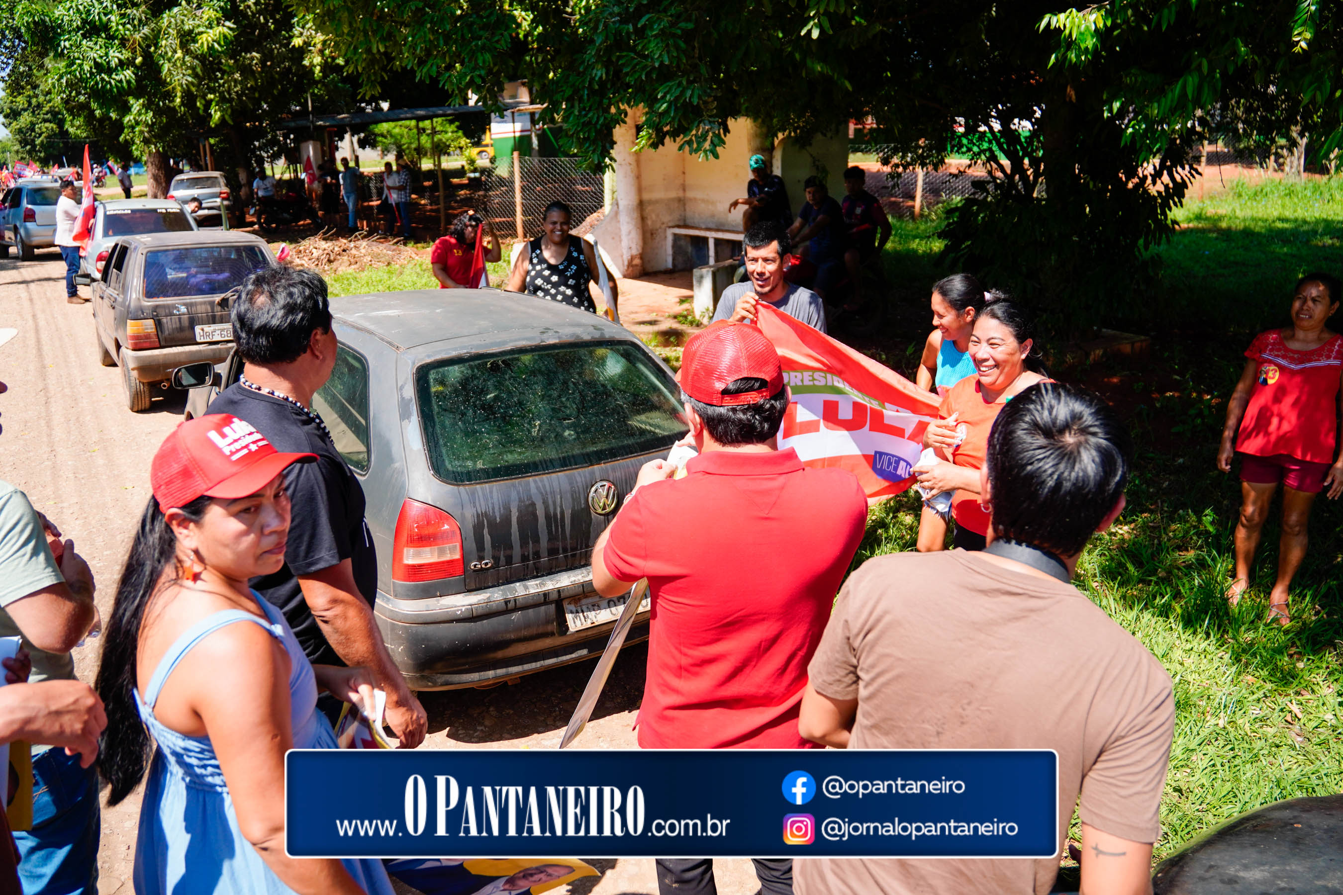 Carreata do Lula em Nioaque - Brejão e cidade O Pantaneiro