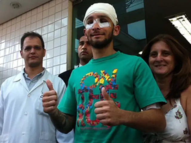 Agredido por defender mendigo deixa o hospital após receber alta