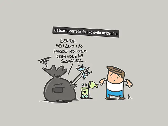 Descarte correto do lixo evita acidentes