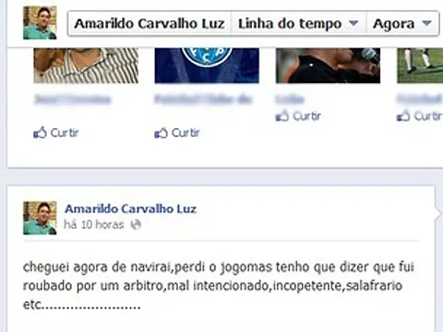 MS: técnico usa Facebook para reclamar de árbitro
