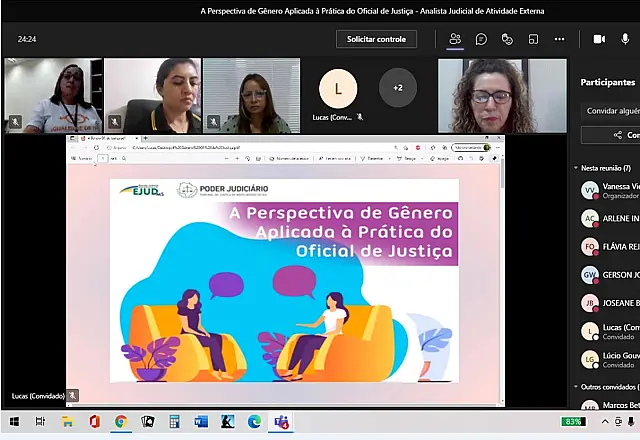 Oficiais de justiça de Corumbá debatem violência contra a mulher em curso