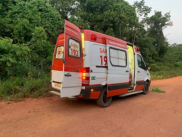 Idoso fica ferido ao colidir moto em animal solto na pista