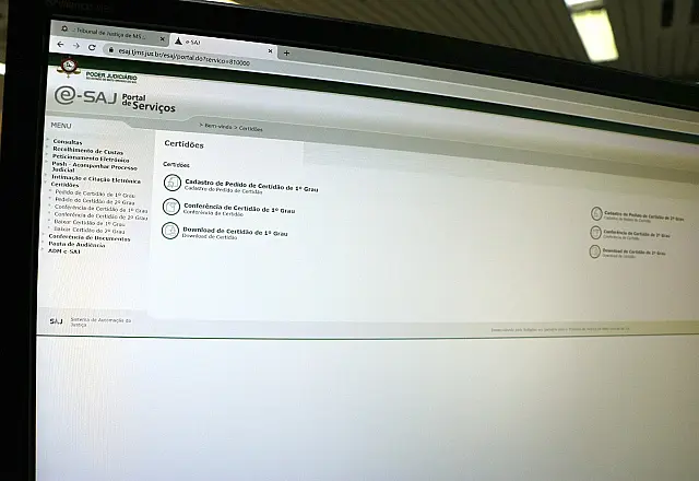 Emissão de certidões negativas segue disponível no Portal do TJMS