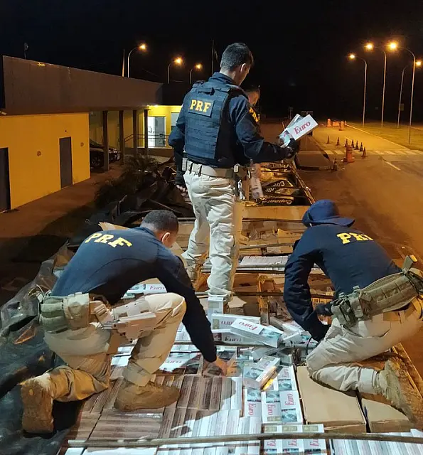 Policiais apreendem caminhão carregado de agrotóxicos e cigarros