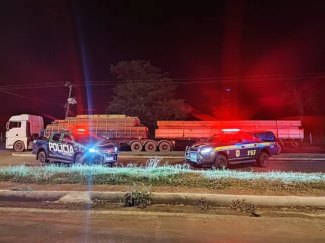 Motorista é autuado com carga de madeira ilegal na BR-163