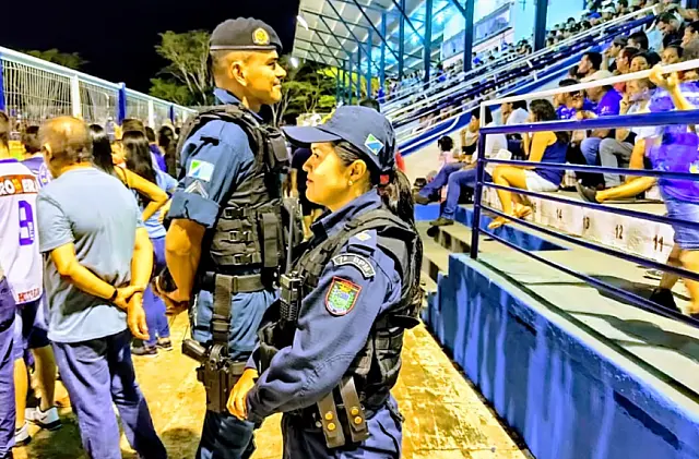 PM garante a segurança em jogo da Copa do Brasil em Aquidauana
