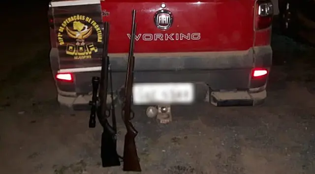 Armas de fogo e munições foram apreendidas pelo DOF na região de Porto Murtinho