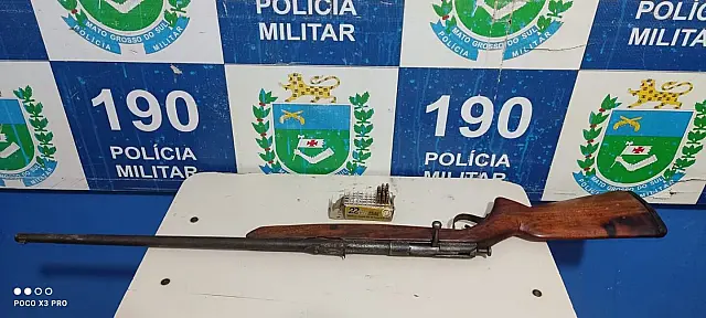 PM prende homem por posse irregular de arma de fogo em Aquidauana