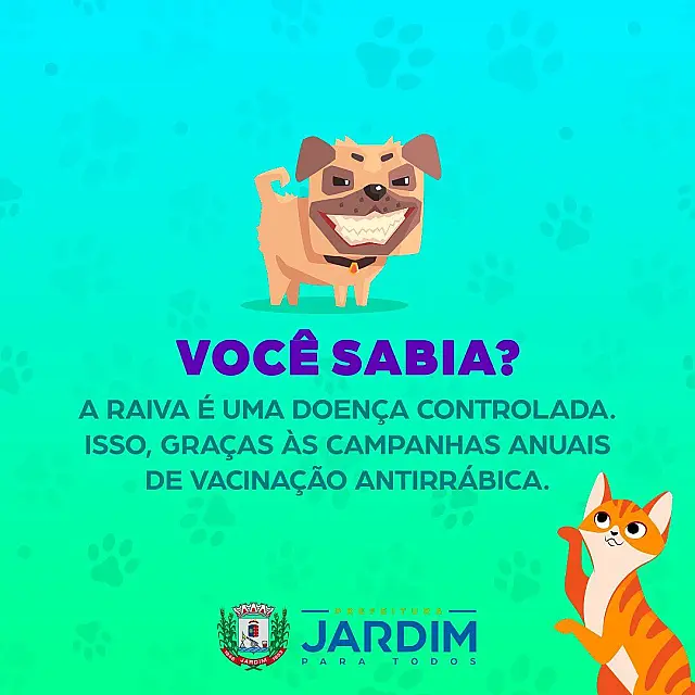 Jardim promove vacinação de antirrábica para pets do município