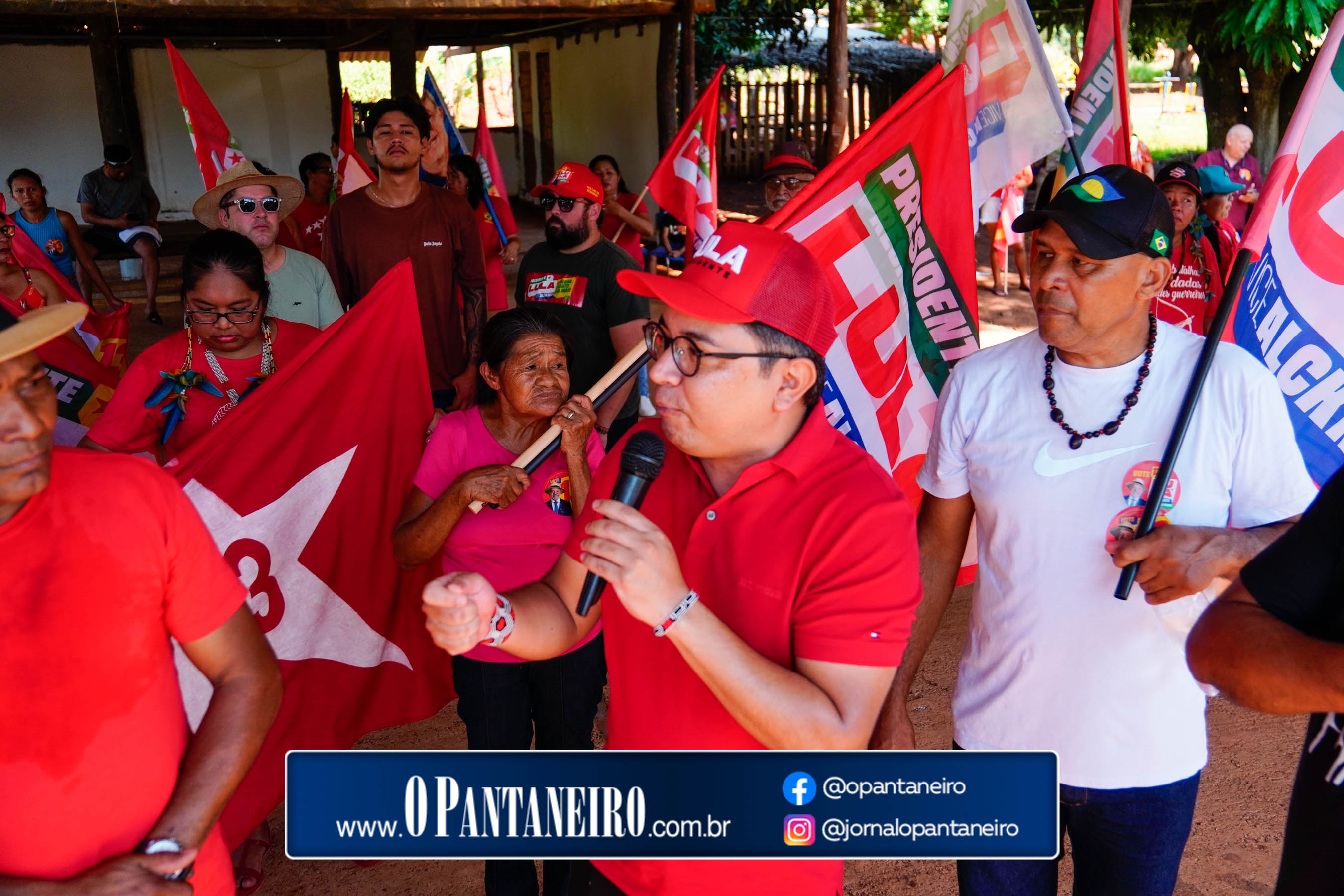 Carreata do Lula em Nioaque - Brejão e cidade O Pantaneiro