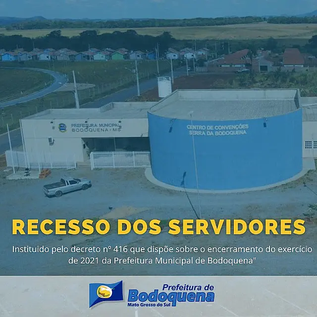 Servidores de Bodoquena entrarão em recesso no dia 23