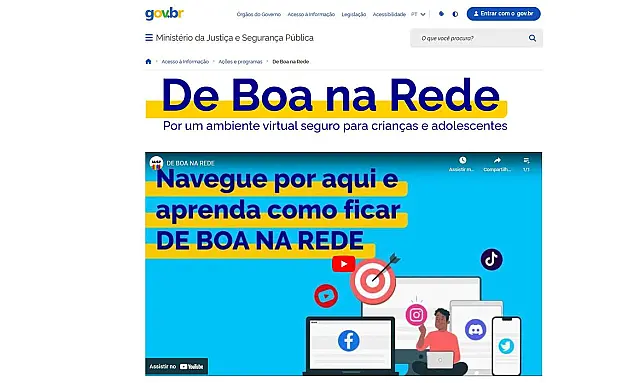 Justiça cria site com dicas sobre como proteger crianças nas redes