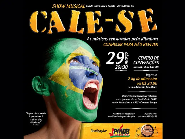 Show traz para Campo Grande músicas censuradas pela ditadura militar