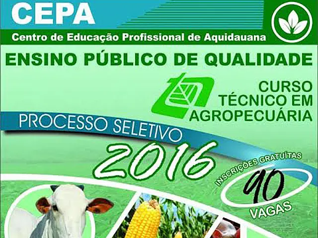Cepa encerra hoje inscrições para curso Técnico em Agropecuária