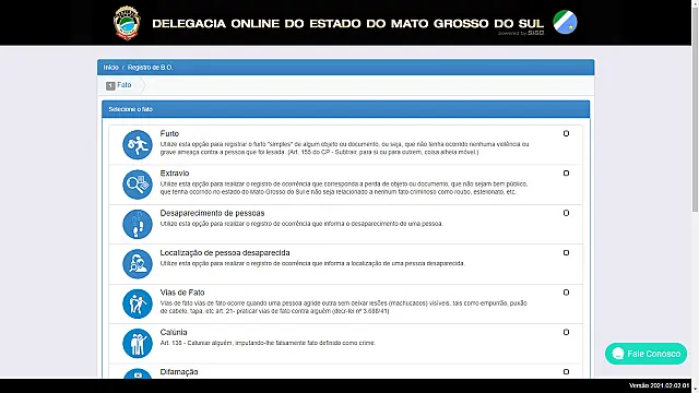 Polícia Civil libera mais opções para registro de ocorrências online