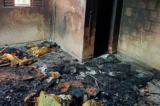 Incêndio em quitinete em Miranda deixa um ferido e suspeito detido