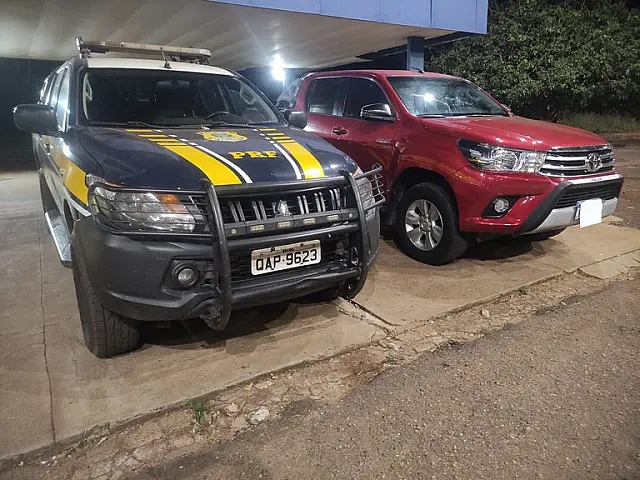 PRF recupera veículo em Água Clara