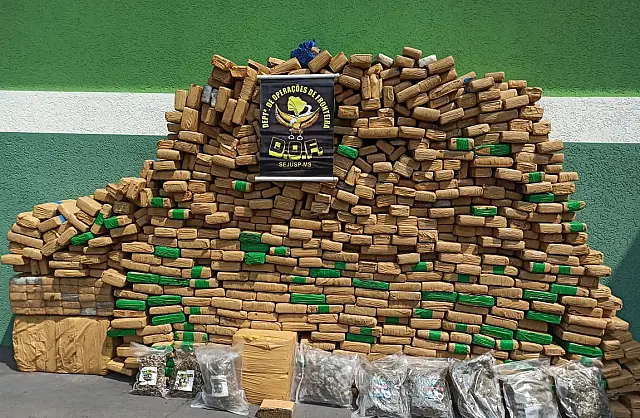 Caminhão é apreendido com mais de meia tonelada de maconha na MS-295