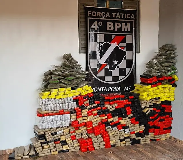PM apreende mais de meia tonelada de maconha em Ponta Porã
