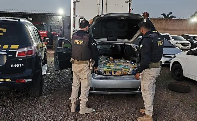 PRF apreende 590 kg de maconha em Campo Grande