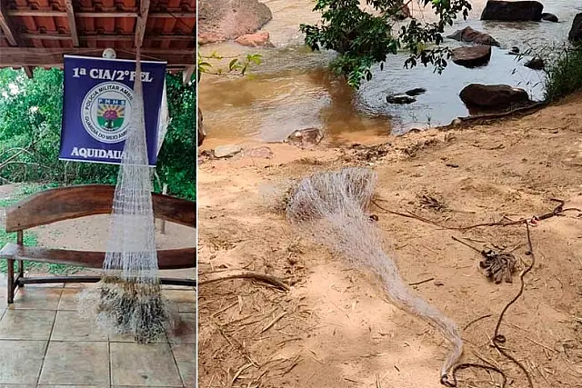 Homem é autuado em R$ 1,5 mil por pesca com tarrafa no Rio Aquidauana