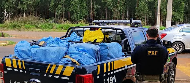 PRF apreende mais de 360 kg de drogas escondidas em carga de recicláveis na BR-262