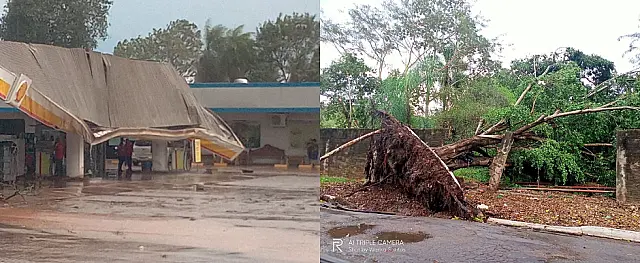 Temporal atinge Miranda e deixa rastro de destruição