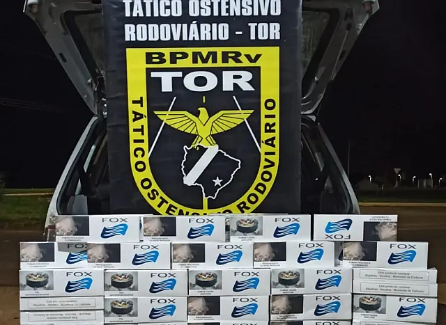 PMR apreende carga de contrabando de cigarro