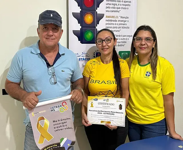 Anastácio recebe reconhecimento estadual por ações de conscientização no trânsito