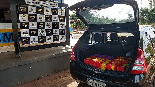 Polícia Militar Rodoviária prende traficante com 100 kg de maconha em Amambai